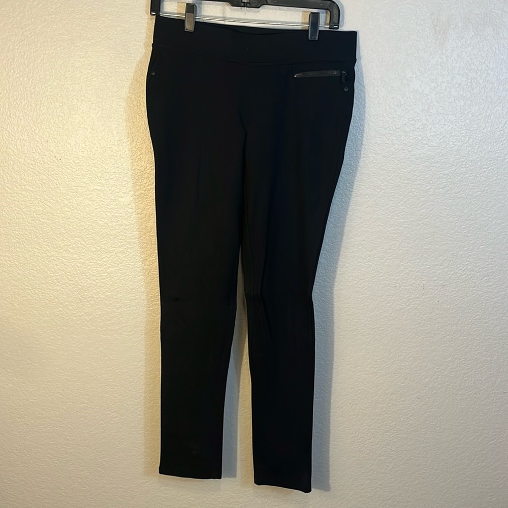 DKNY black S knit slim leg pants